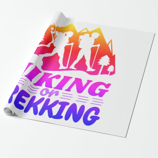 Wandern oder Trekking Geschenkpapier (Ungerollt)