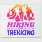 Wandern oder Trekking Geschenkpapier (Flach)