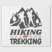 Wandern oder Trekking Geschenkpapier (Flach)