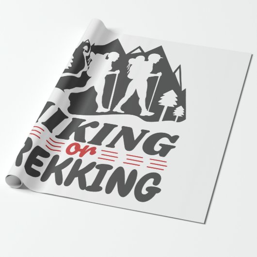 Wandern oder Trekking Geschenkpapier (Ungerollt)