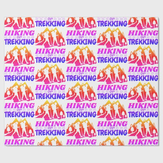 Wandern oder Trekking Geschenkpapier (Flach)