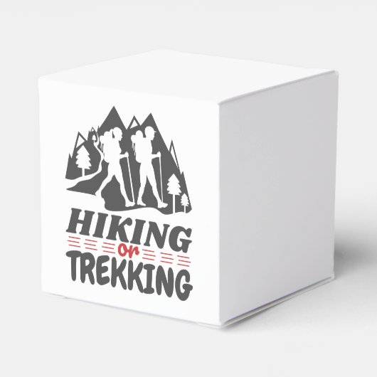 Wandern oder Trekking Geschenkschachtel (Rückseite)