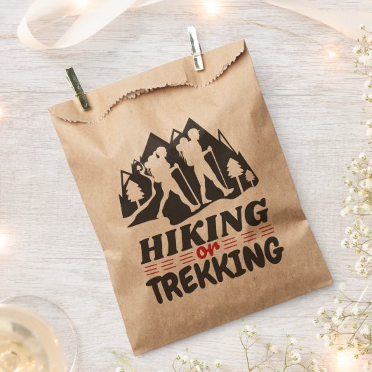 Wandern oder Trekking Geschenktütchen (Ausgeschnitten)
