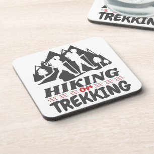 Wandern oder Trekking Getränkeuntersetzer