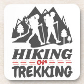 Wandern oder Trekking Getränkeuntersetzer (Vorderseite)