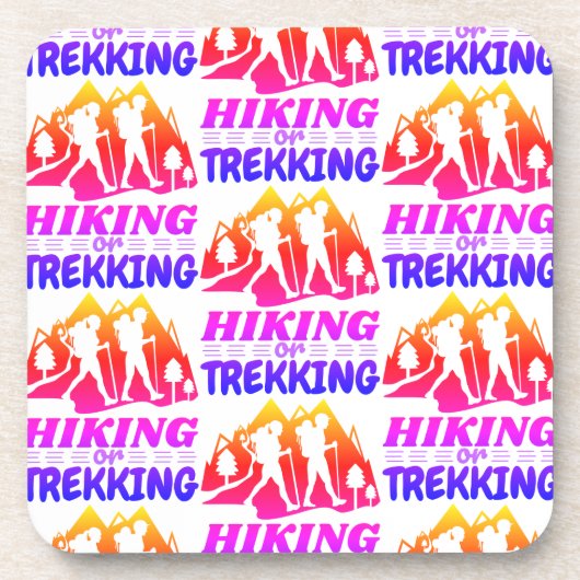 Wandern oder Trekking Getränkeuntersetzer (Vorderseite)