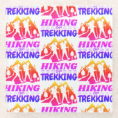 Wandern oder Trekking Glasuntersetzer (Vorderseite)