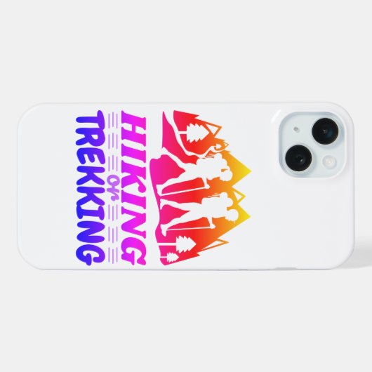 Wandern oder Trekking iPhone Hülle (Rückseite (Horizontal))