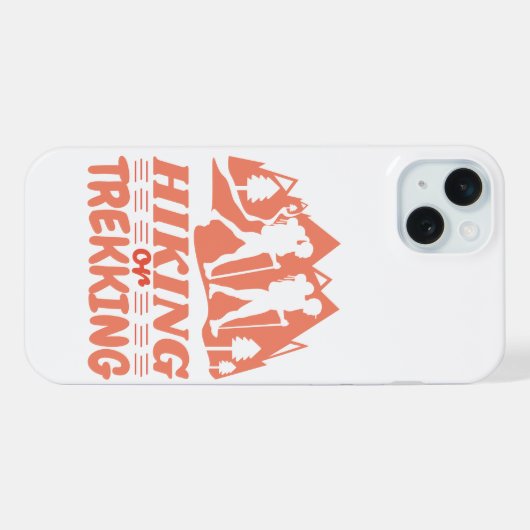 Wandern oder Trekking iPhone Hülle (Rückseite (Horizontal))