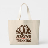 Wandern oder Trekking Jumbo Stoffbeutel (Rückseite)