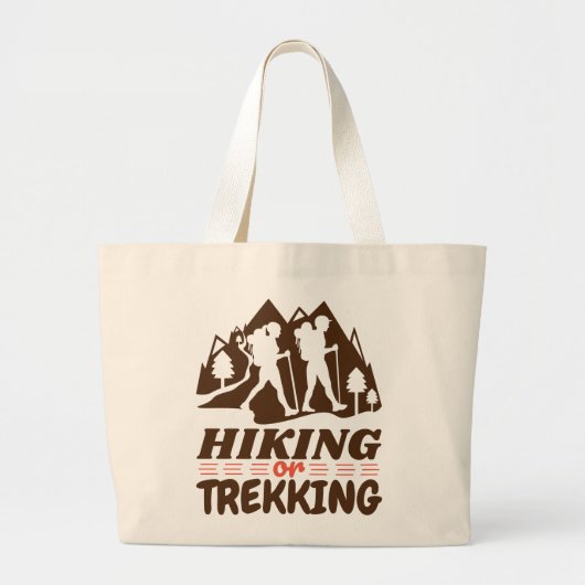 Wandern oder Trekking Jumbo Stoffbeutel (Vorne)