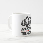 Wandern oder Trekking Kaffeetasse (Vorderseite Links)