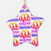 Wandern oder Trekking Keramik Ornament (Links)