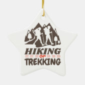 Wandern oder Trekking Keramik Ornament (Hinten)