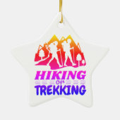 Wandern oder Trekking Keramik Ornament (Hinten)
