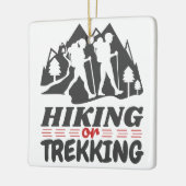 Wandern oder Trekking Keramikornament (Links)