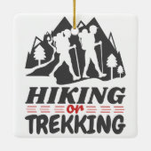 Wandern oder Trekking Keramikornament (Rückseite)