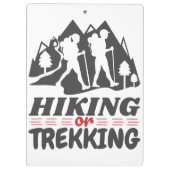 Wandern oder Trekking Klemmbrett (Rückseite)