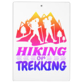 Wandern oder Trekking Klemmbrett (Rückseite)