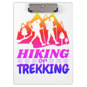 Wandern oder Trekking Klemmbrett (Vorderseite)