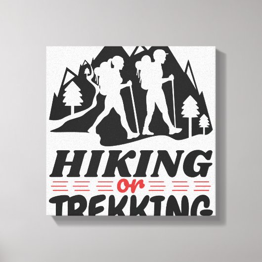 Wandern oder Trekking Leinwanddruck (Vorderseite)