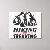 Wandern oder Trekking Leinwanddruck (Vorderseite)