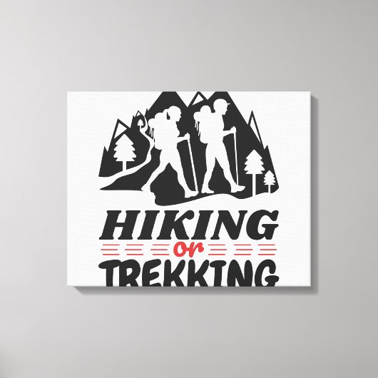 Wandern oder Trekking Leinwanddruck (Vorderseite)