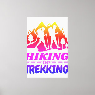 Wandern oder Trekking Leinwanddruck