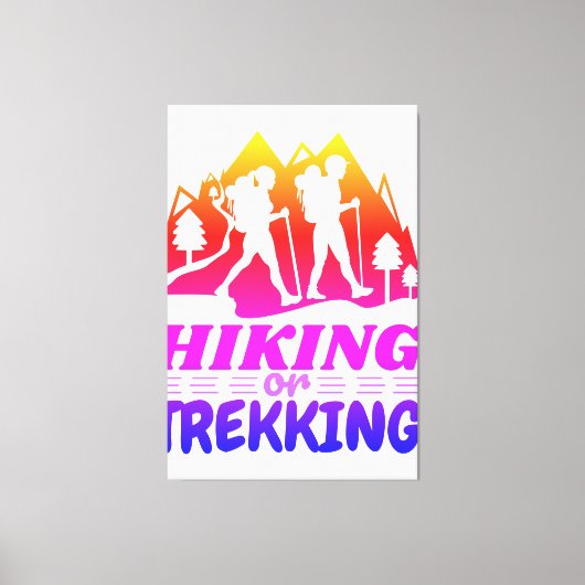 Wandern oder Trekking Leinwanddruck (Vorderseite)