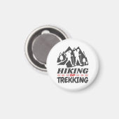 Wandern oder Trekking Magnet (Vorderseite/Rückseite)