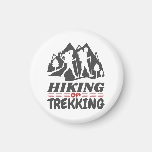 Wandern oder Trekking Magnet (Vorne)