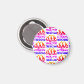 Wandern oder Trekking Magnet (Vorderseite/Rückseite)