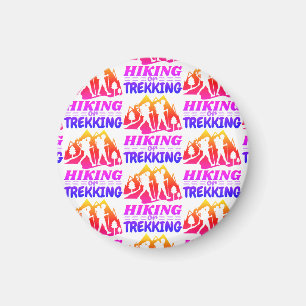 Wandern oder Trekking Magnet