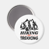 Wandern oder Trekking Magnet (Vorderseite/Rückseite)