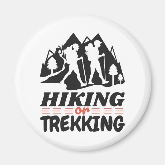 Wandern oder Trekking Magnet (Vorne)