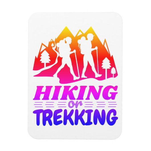 Wandern oder Trekking Magnet (Vertikal)