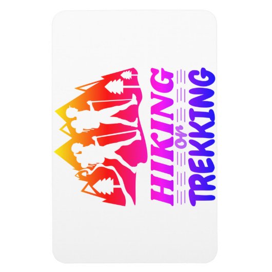 Wandern oder Trekking Magnet (Vertikal)