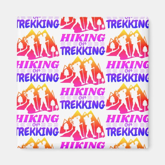 Wandern oder Trekking Magnet (Vorne)