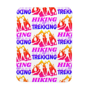 Wandern oder Trekking Magnet