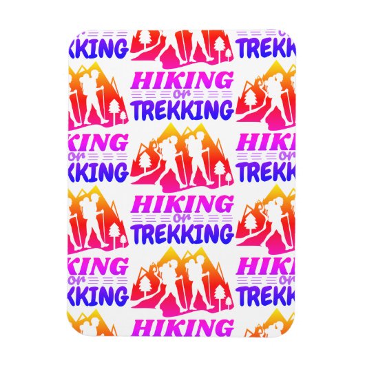 Wandern oder Trekking Magnet (Vertikal)