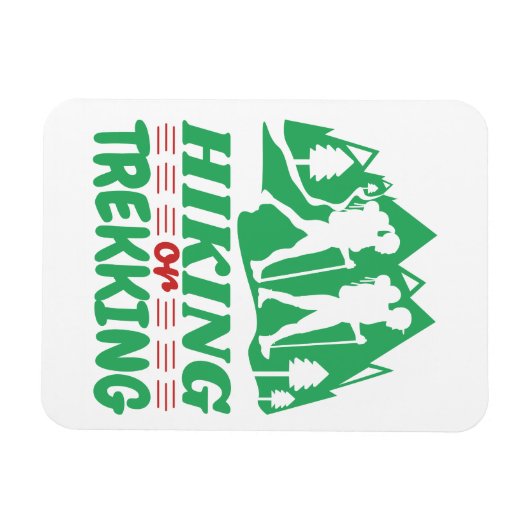 Wandern oder Trekking Magnet (Horizontal)