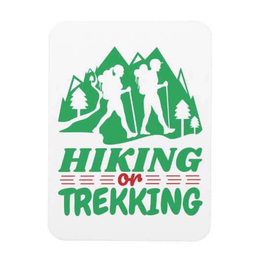 Wandern oder Trekking Magnet (Vertikal)