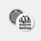 Wandern oder Trekking Magnet (Vorderseite/Rückseite)