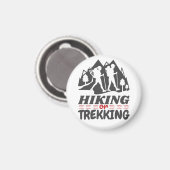 Wandern oder Trekking Magnet (Vorderseite/Rückseite)
