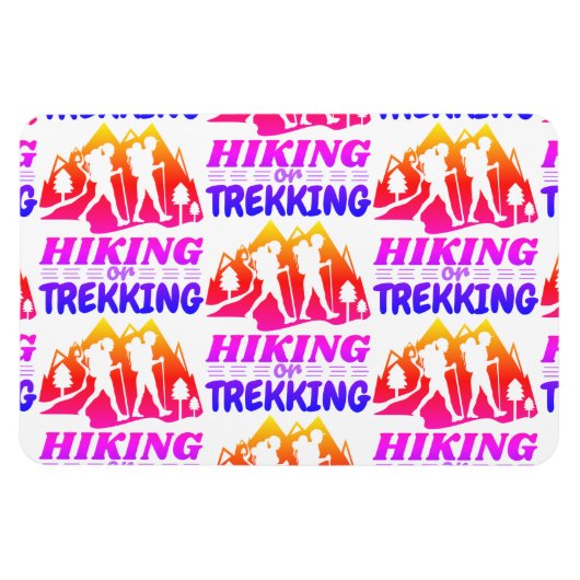 Wandern oder Trekking Magnet (Horizontal)