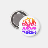 Wandern oder Trekking Magnet (Vorderseite/Rückseite)