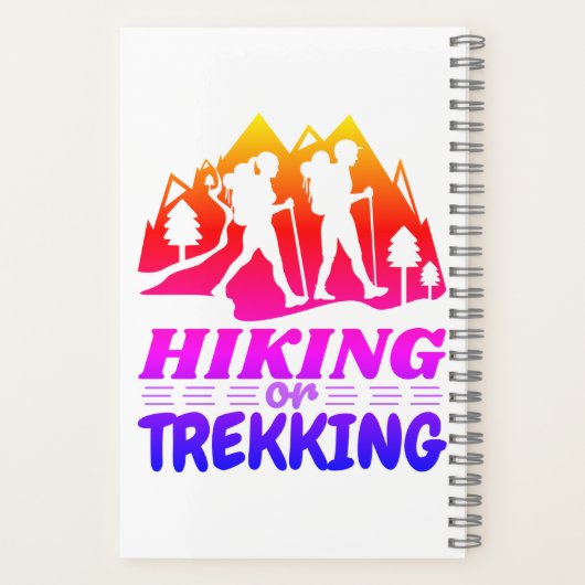 Wandern oder Trekking Notizblock (Rückseite)