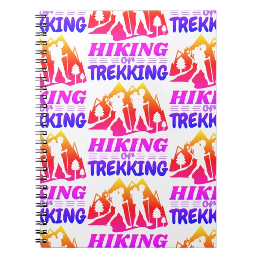 Wandern oder Trekking Notizblock (Vorderseite)