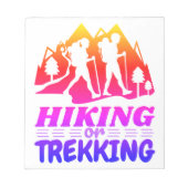 Wandern oder Trekking Notizblock (Vorderseite)