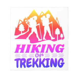 Wandern oder Trekking Notizblock